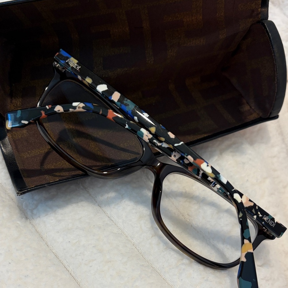 Fendi Multicolor Patterned Eyeglasses - image 1